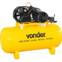 Compressor de Ar Vonder VDSE 10/100T - 2HP - Presso 140 psi - 100 Litros - 10 Ps - 220/380v